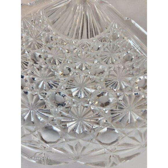 Vintage Avon Crystal Fan-Shaped Soap Dish, Candy Dish, Trinket Tray - Picture 9 of 10